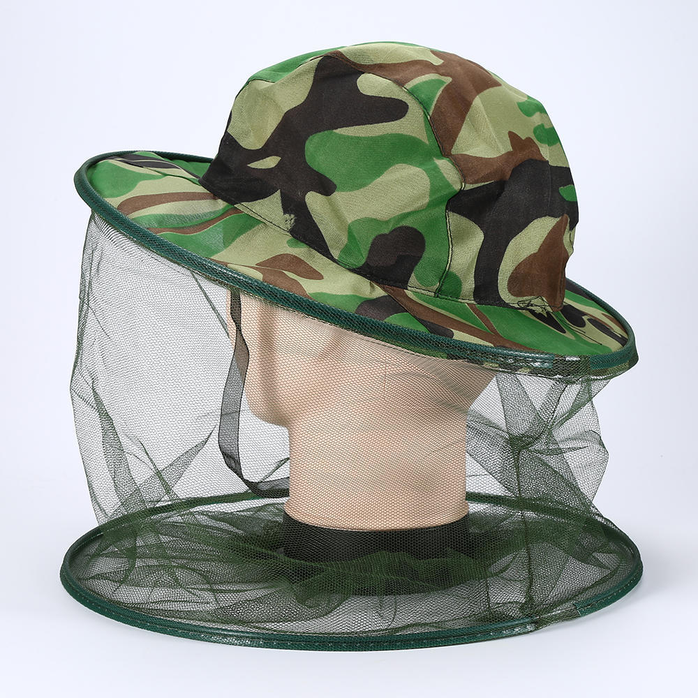 Camouflage Face Protect Net Hat Beekeeping Anti-mosquito Bee Bug Insect Fly Mask Cap Hat Head Net Outdoor Accessories