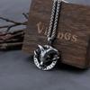 Stainless Steel Viking Rune Imitation Goat Head Necklace Men's Amulet Pendant Biker Gothic Party Club Jewelry Gift for Boyfriend