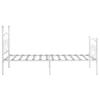 Bed Frame with Slats White Metal 100 * 200 cm
