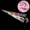 100PCS Wedding Favors Transparent Xmas Pattern Cone-Shaped Christmas Candy Bags Gift Pouch Pocket Pastry Bags Xmas Gifts Bags