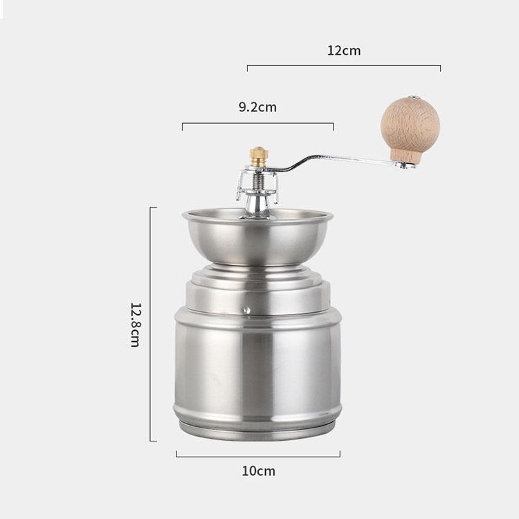 Manuell kaffekvarn i rostfritt stål Kryddkvarn Handverktyg Kaffebönsmalning Molinillo Maskin Kaffebönskvarn Köksredskap