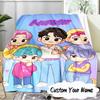 Custom Name Fantasy Friends KPop Blanket  Ideal Bedding Blanket Perfect for Travel, Camping, Living Rooms, Offices, Sofas, Fan Christmas gift