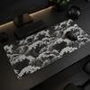 Mouse Pad Black White Ukiyo-e Wave Gaming Printon Demand Mousepad XXL MousePads Natural Rubber Carpet Non-Slip Mouse Mats