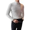 Men's Korean-Style Slim Fit High Neck Sweater - Warm Knitwear for Autumn/Winter