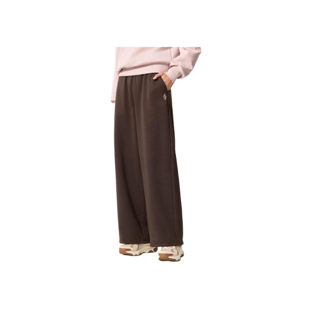 Skechers Simple Casual Warm Comfortable Loose Knit Sports Pants Women Bottoms Dark-Brown L425W007-05U5