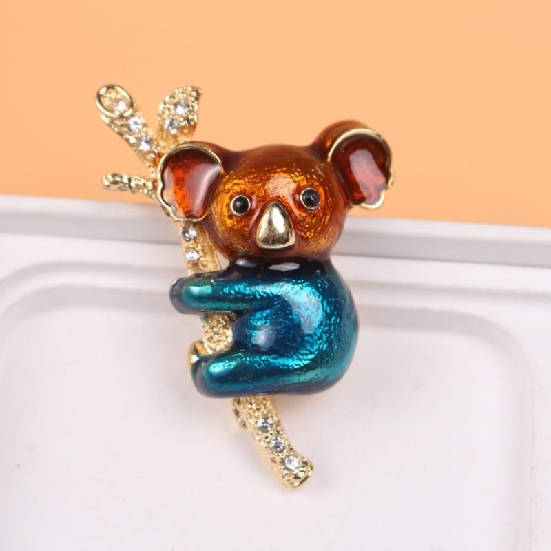 Retro Koala Brooch Alloy Animal Pendant Jewelry Decoration For Gift And Fashion