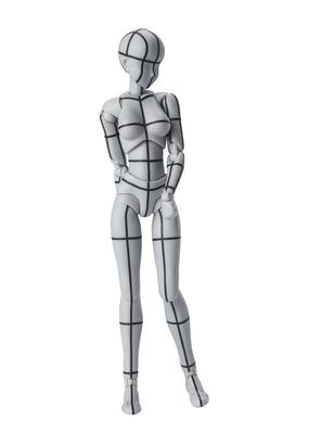 S.H.Figuarts Body-chan -Wireframe- (Gray Color Ver.) Approximately 135mm PVC & ABS Painted Movable Figure
