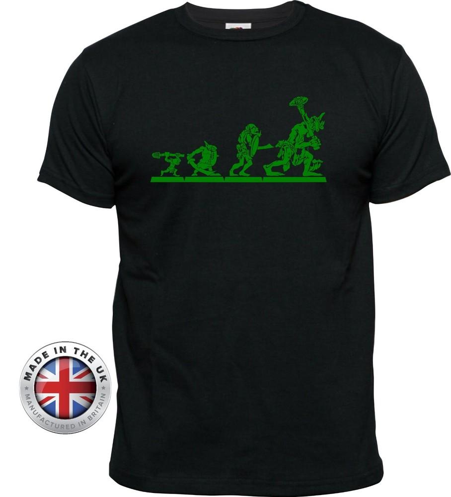 

Tabletop Gaming tshirt, war gaming t shirt GOBLIN EVOLUTION black t shirt 3XL