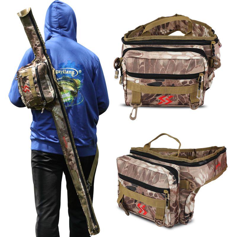 Wasserdichte Angeltasche, große Kapazität, faltbar, Mehrzweck-Köder-Angeltasche, Outdoor-Umhängetasche