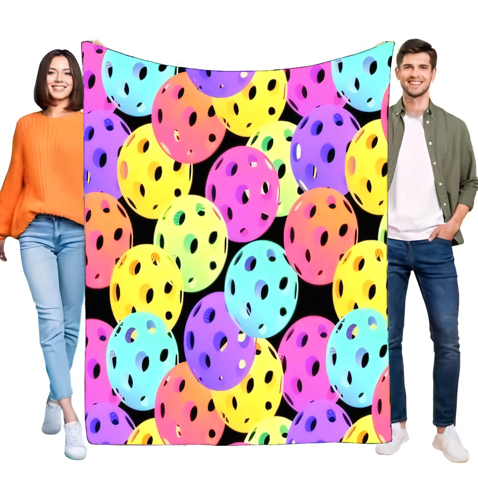 

Colorful Polka Dot Blanket Soft Cozy Throw for Bed and Sofa Lightweight Perfect for Home Decor and as a Unique Gift for All Ages 75x90cm