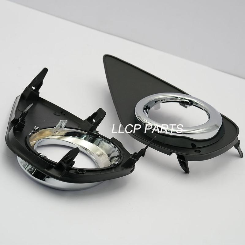 A Pair Fog Light Cover For Toyota Yaris 2015 2016 2017 Left Right Foglight Lamp Grille Bezel Front Bumper Driving Light Frame