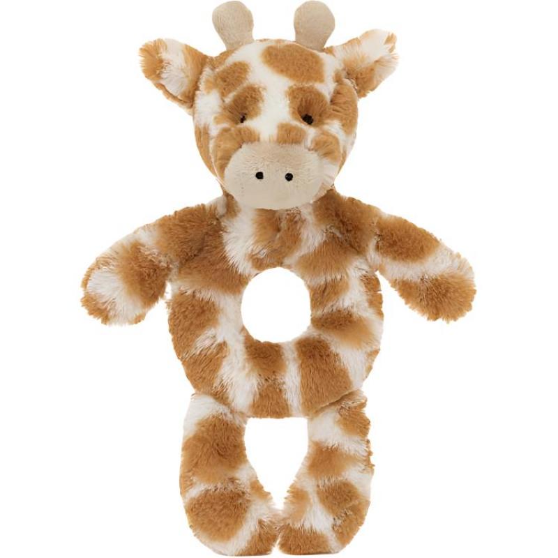 JELLYCAT Shy Series Giraffe Calming Rattle Cartoon Doll Plush Doll 18cm Tall