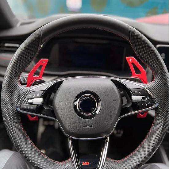 Car Steering Wheel Shift Paddle Gear Stick Extension For Skoda Octavia A8 MK4 Enyaq IV RS VRS Karoq Kodiaq -24 Paddle Cover