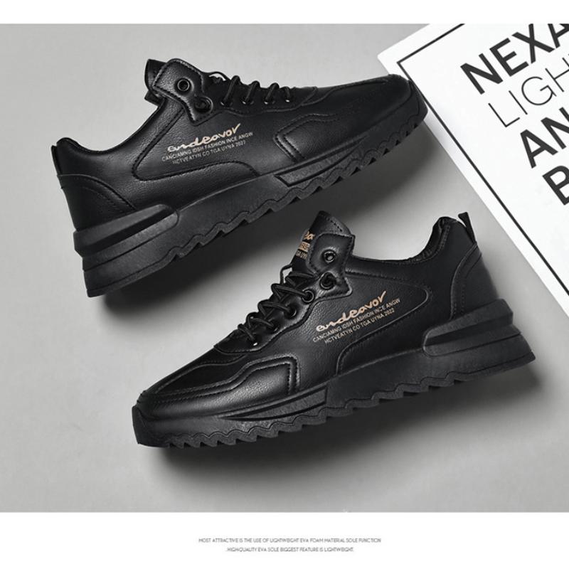 Spring Men's Shoes New Breathable Waterproof Shoes Men's Trendy All-match Thick-soled White Shoes Sports Casual Trendy Shoe