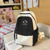 Schoolbag Korean small fresh ins wind cute polka dot girl schoolbag junior high school students primary school students lightweight campus backpack