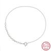 ORSA JEWELS S925 Silver Half Pearl Chain Necklace Choker for Women Jewelry Dancing Party Dating Wedding Vacation GPN92
