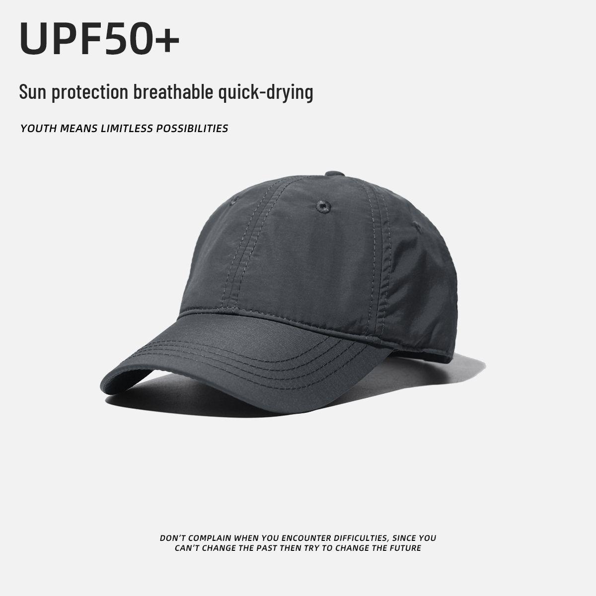 

Мужская летняя уличная шляпа от солнца - Тонкая кепка-утка, в бейсбольном стиле, большой окружности головы, идеально подходит для весны, осени, бега, солнцезащиты Standard (55-60cm) темно-серого