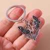 Fashion Alloy Metal Bat Keychain Halloween keyring Pendants for Men Women Key Holder Handbag Charms DIY Halloween Jewelry Gifts