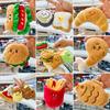 Cute Hamburgers French Fries Delicious Food Pendant Plush Stuffed Toy Doll Bag Pendant Keychain Jewelry Accessory Decoration