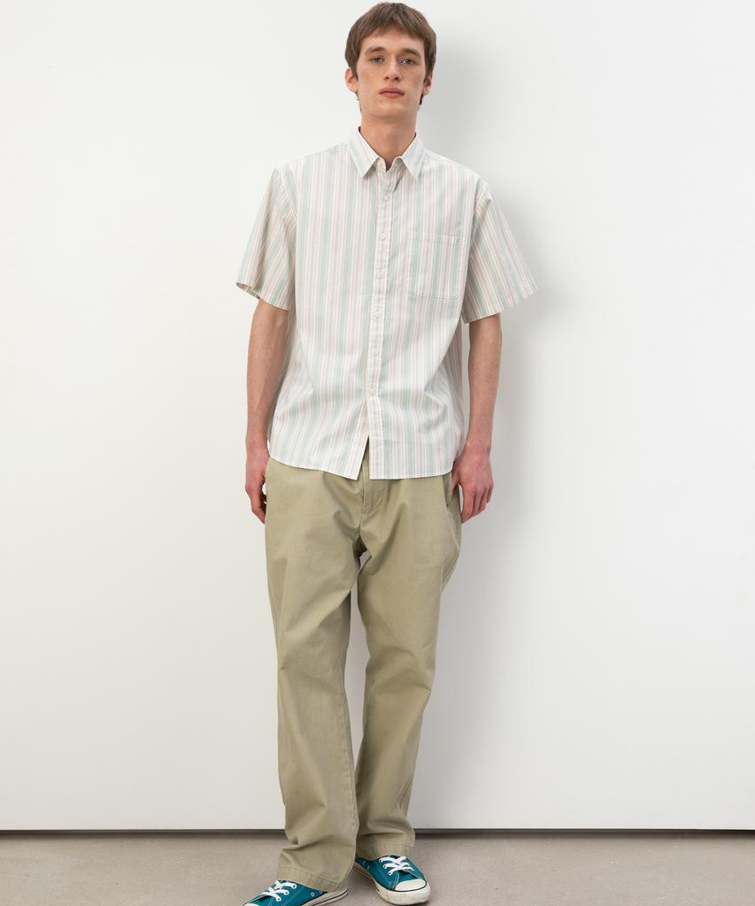 THISISNEVERTHAT Striped S/S Shirt Green