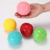 Dog Rubber Ball Toy Interactive Squeaky Chew Toy Textured Teeth Cleaning Toy Fetch Ball for Small Medium Large Dogs Training