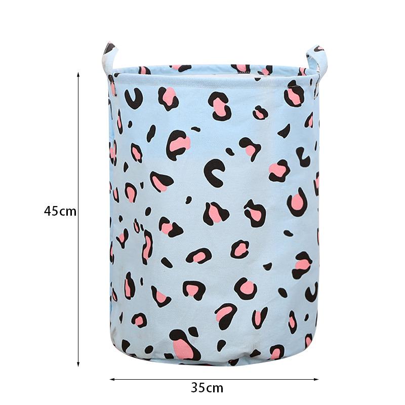 Cotton Linen Dirty Laundry Basket Foldable Round Waterproof Organizer Bucket Clothing Children Toy Large Capacity Storage Home