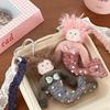 Korean Style Plush Mermaid Doll Key Chain Lace Ribbon Stuffed Plush Dolls  Backpack Decor