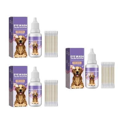 Detergente Oculare per Cani 30ml Igienico Collirio per Animali Domestici Rimozione Macchie Lacrimali Animali Collirio Soluzione Salina Fornitura per Animali Domestici