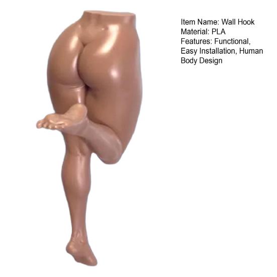 Zabawny Haczyk Ścienny na Ludzkie Ciało Zuchwała Rzeźba Wieszak na Ręczniki Dekoracyjny Haczyk Ścienny do Łazienki Wieszak do Przedpokoju