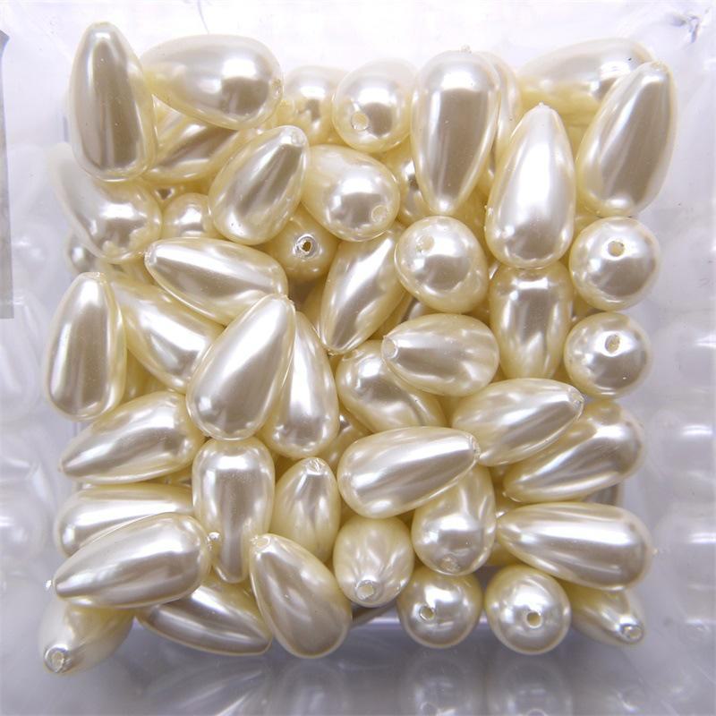

Бежевые глянцевые бусины с имитацией жемчуга в форме капли воды для самодельных украшений и аксессуаров для одежды 7x13mm, 100 pieces