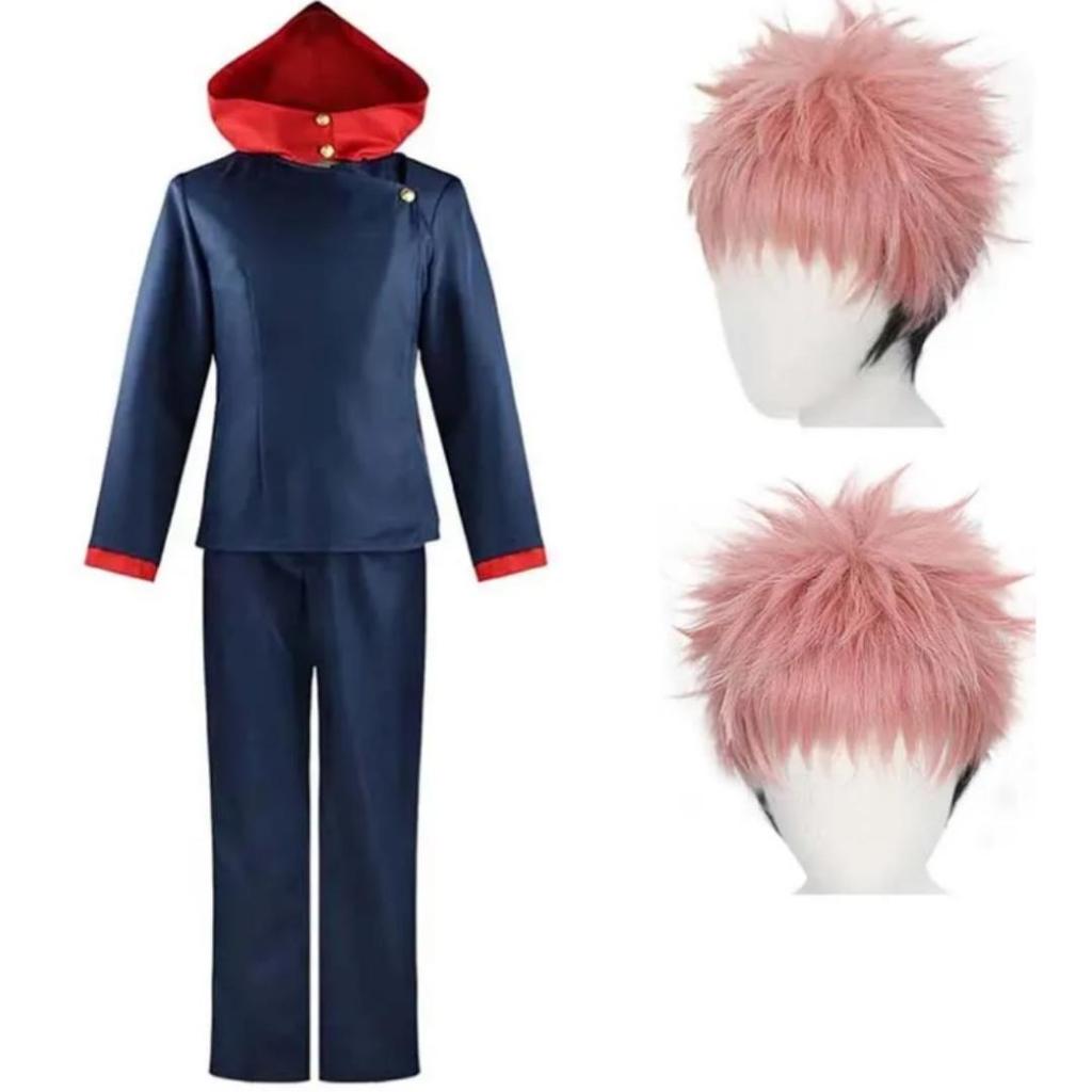 Anime Tokyo Itadori Yuji Cosplay Costume Jujutsu Kaisen Outfit Full Set for Halloween Party