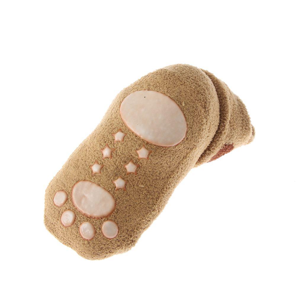 Plush Cute Animals Thickening Anti-slip Slippers Coral velvet socks Floor Sox Newborn Toddler Socks