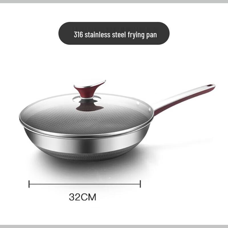 Kombach Shimanni 316 Stainless Steel 32cm Non-Stick Wok