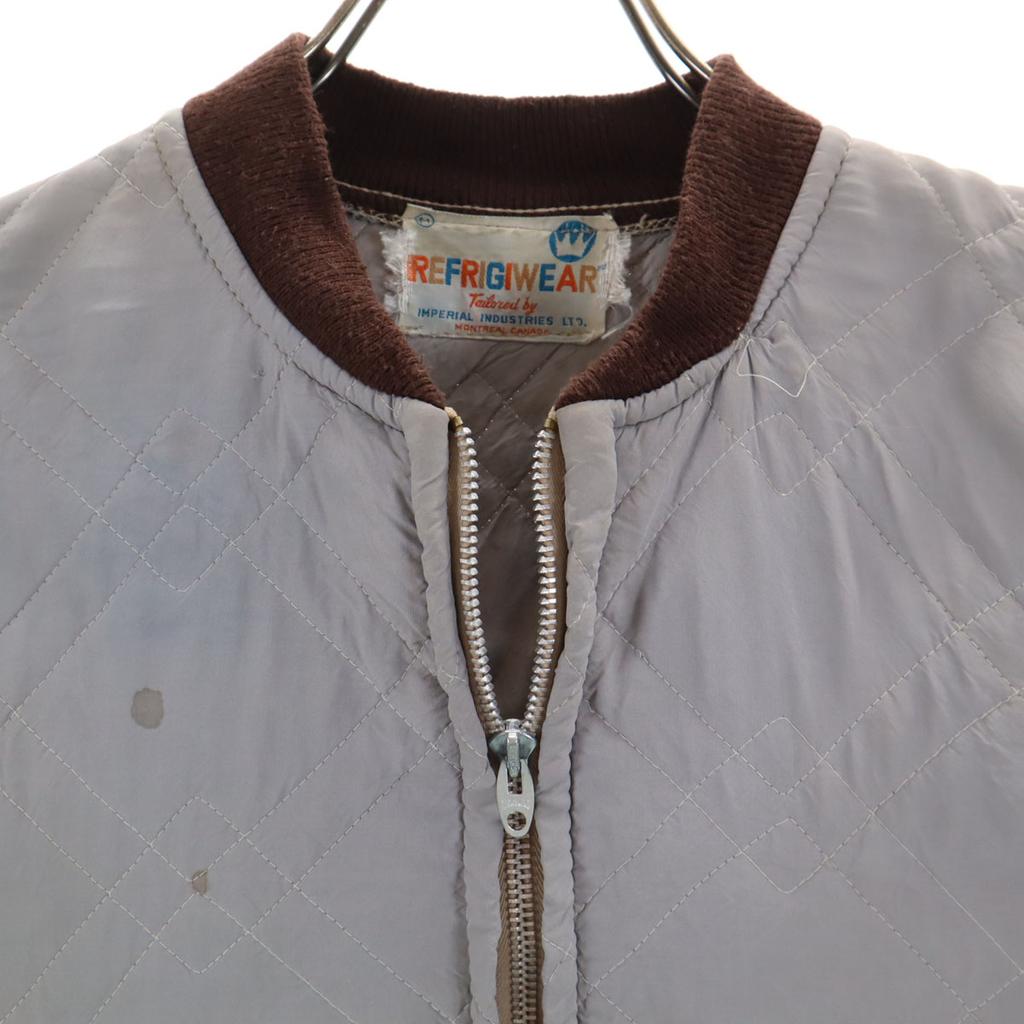 REFRIGIWEAR 50s Lightning Zip Vintage Quilted Jacket M Ice Gray System Men's Used