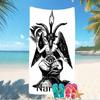 Customizable personalized beach towels Baphomet themed designs.Suitable for the beach, yoga, sports;ideal as beach accessories