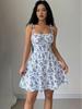 Spring A-Line Waist-Hugging Short Skirt 2025: European & American Casual Slimming Dress