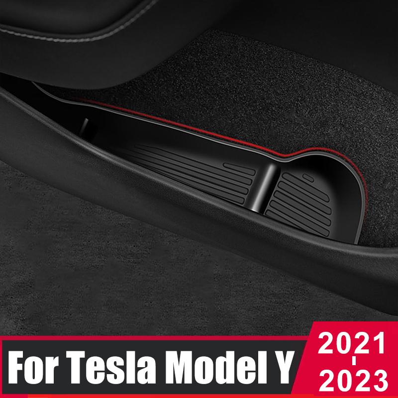 

Для Tesla Model Y 2022 2023, боковая коробка для хранения на двери автомобиля, лоток-органайзер, TPE, водонепроницаемые аксессуары для внутренней модификации