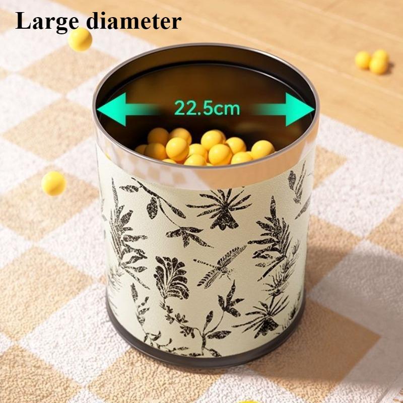 Stainless Steel Waste Bins Luxury Living Room Trash Cans Kitchen Foot Pedal Garbage Bin Bathroom Modern Litter Can with Lid