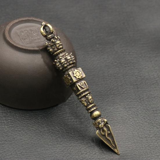 Handcraft Pendant Vintage Rust Resistant Brass Solid Religious Pestle Prayer Pendants for Home