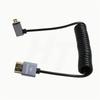 HangTon Micro HDMI 4K 8K 60Hz Right Angle Coiled HDMI Cable for Type A to D HDMI for Sony A7III Canon R5 R6 GH4 S5 Z50 and ATOMOS Ninja V Portkeys