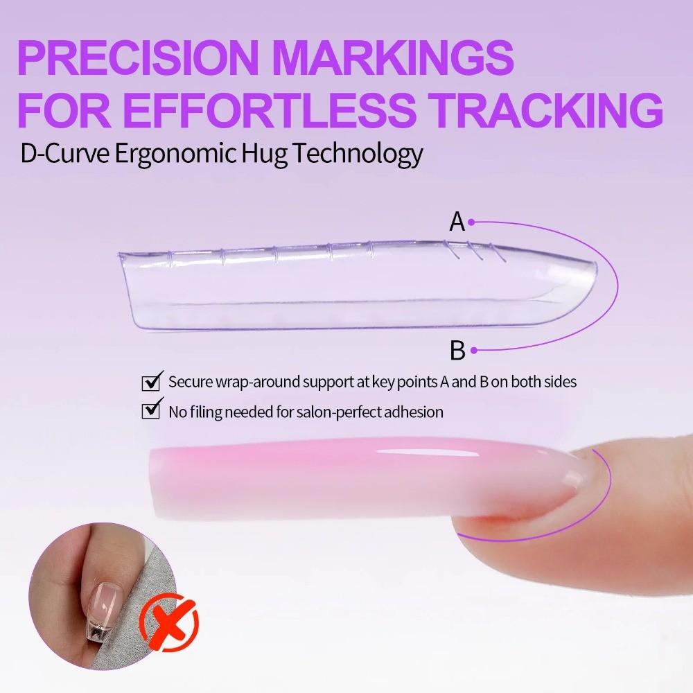 Nagel Dualformen Nagelform Verlängerungsspitzen Sets Macaron Vollabdeckung Schnellaufbau Französische Form Maniküre Werkzeuge