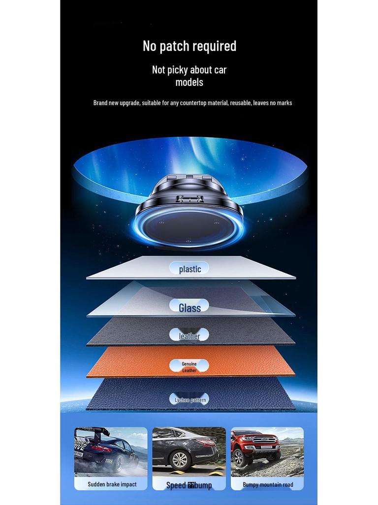 Car Phone Holder & Temporary Parking Number Plate - Rotatable, Non-Slip, Multi-Functional Console Mount