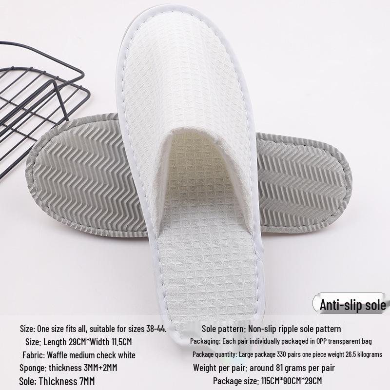 Disposable Non-slip Slippers for Hotels, B&Bs, and Beauty Salons