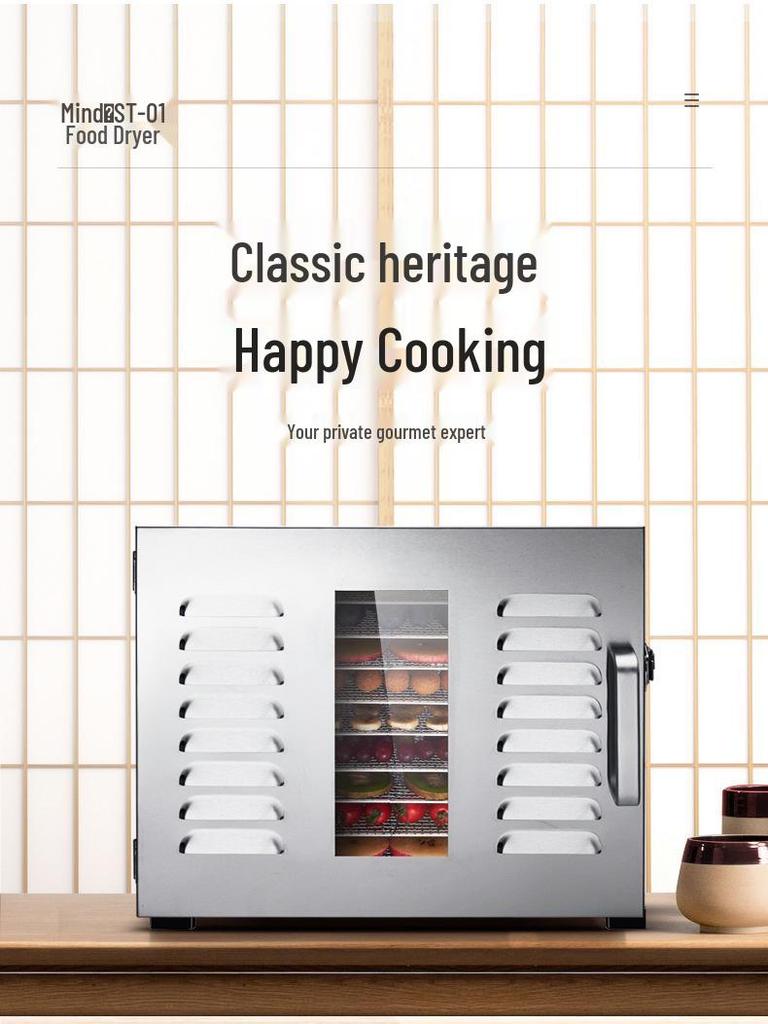 Stainless Steel Food and Fruit Dehydrator - Household Bean & Tea Air Dryer