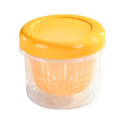 Drainage Food Box Airtight Stackable Food Storage Container for Chopped Scallion Minced Garlic
