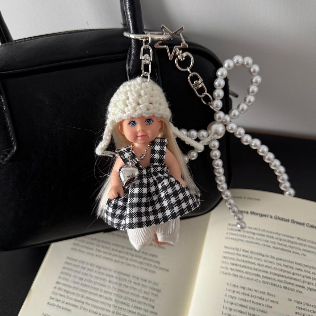 Creative Cute Mini BABI Princess Doll Toy Keychain Pendant Fashion Design Exquisite Clothe Series Backpack Pendant Birthday Gift
