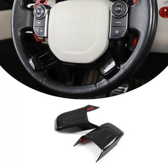 For Range Rover L405 2013-2022 Gloss Black Steering Wheel Bottom Frame Trim 2PCS