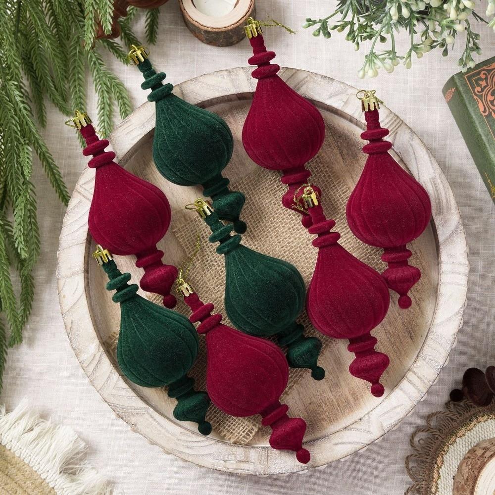 6pcs/Box Velvet Ball Christmas Tree Ornament Velvet Ball Ornaments Home Tree Decor