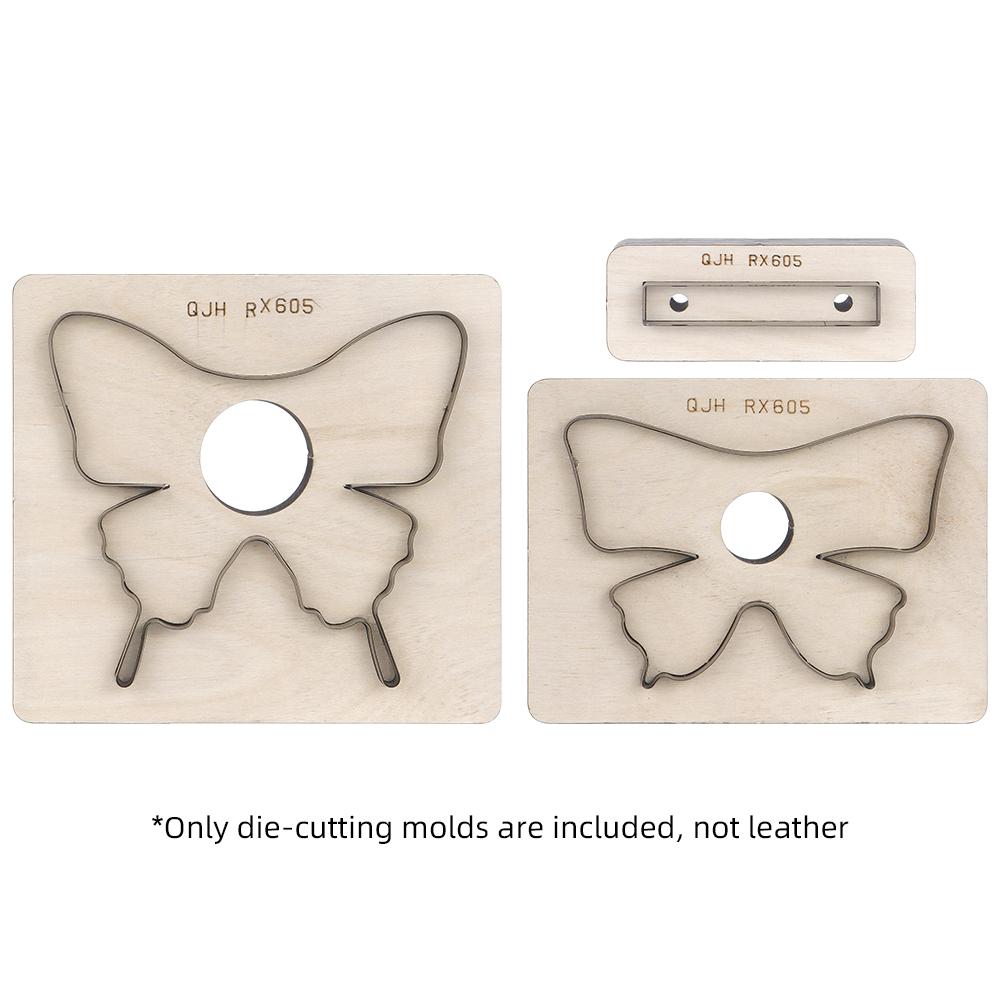 

1set DIY steel stamping punch mold, bow shaped cutting die template for leather punching & cutting, DIY handicraft drilling tool
