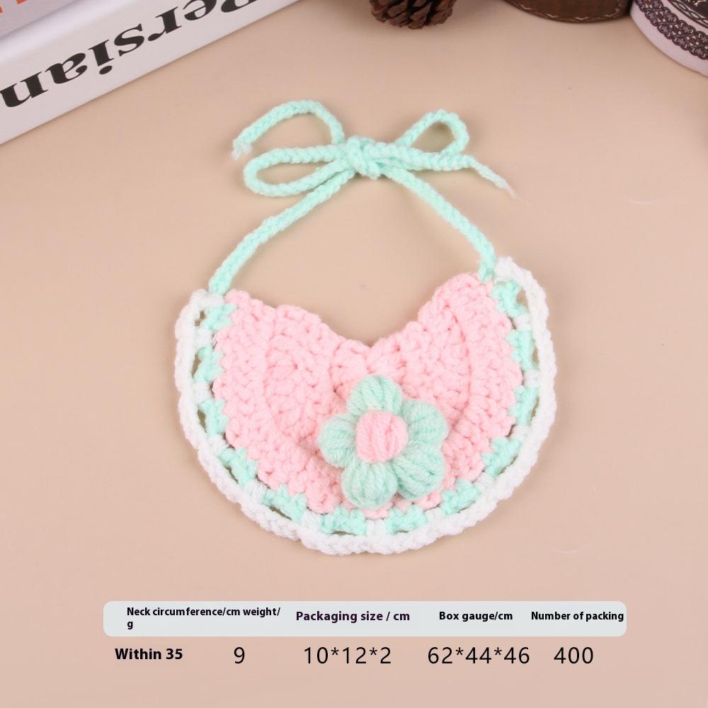 Cat Dog Knit Scarf Hat Adjustable Warm Pet Bib Pendant Cute Drool Bandana for Winter Christmas Pet Items Cat Accessories Pet